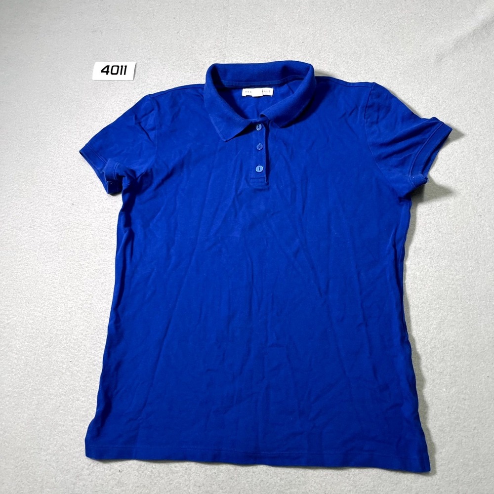 Aeropostale Performance Polo‎ Shirt Womens XL Blue Cotton Stretch Golf Tennis